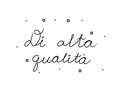 Di alta qualitÃÂ  phrase handwritten with a calligraphy brush. High quality in italian. Modern brush calligraphy. Isolated word